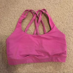 Pink lululemon sports bra